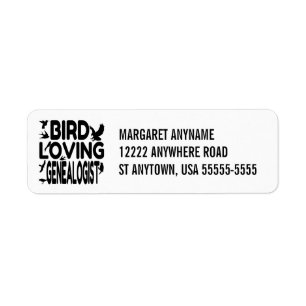 Etiqueta Genealogist Loving do pássaro