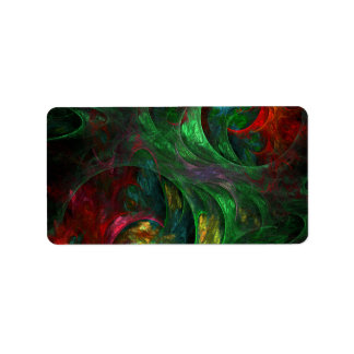 Etiqueta Genesis Abstrato Art Verde