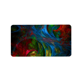 Etiqueta Genesis Blue Abstrato Art