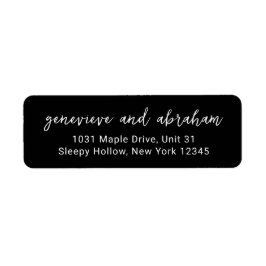 Etiqueta Genevieve Black Modern Wedding