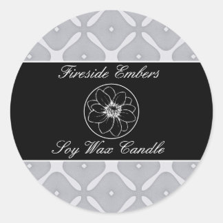 Etiqueta Geométrica Preta e Branca