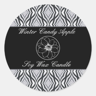 Etiqueta Geométrica Preta e Branca