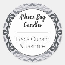 Etiqueta Geométrica Preta e Branca