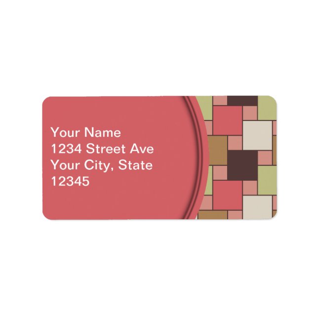 Etiqueta Geométrico do Gabinete de Especiarias (Frente)