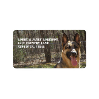 Etiqueta German shepherd Address Stickers