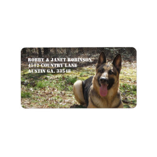 Etiqueta German shepherd Address Stickers