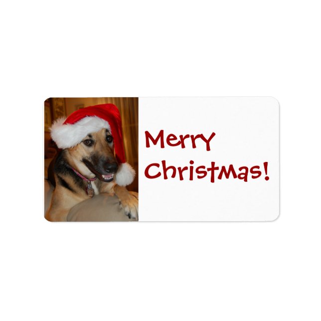 Etiqueta German shepherd de Natal (Frente)