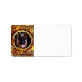 Etiqueta German shepherd Real