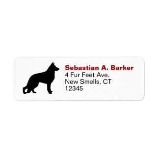Etiqueta German shepherd Silhuette GSD K9 - Prato