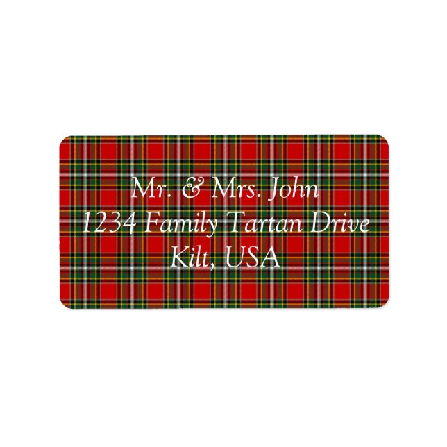 Etiqueta Gillispie Tartan Label (Frente)