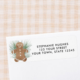 Etiqueta Gingerbread Cookie Return Address