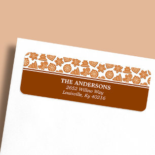 Etiqueta Gingercake Man Cookies Bonito Endereço de Natal