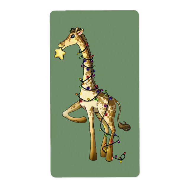 Etiqueta Girafa brilhante (Frente)