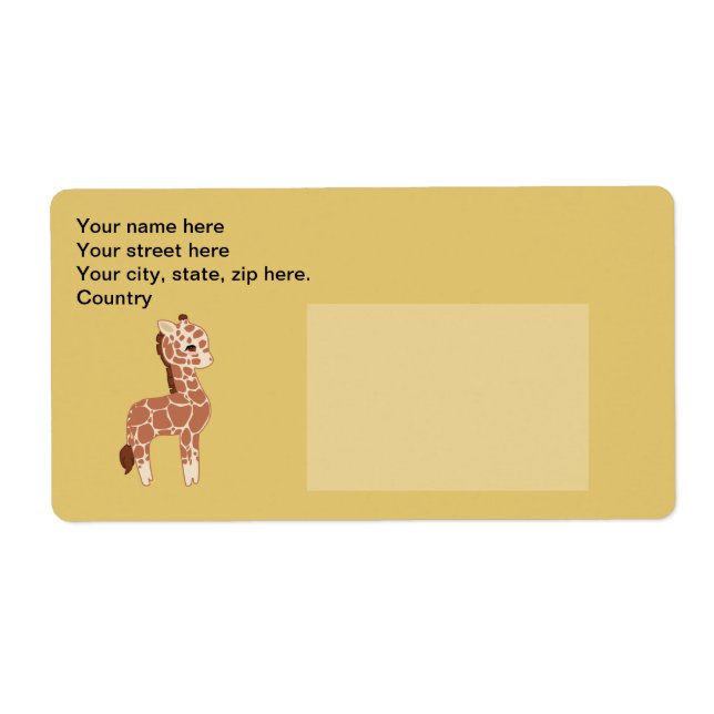 Etiqueta Girafa Custa (Frente)