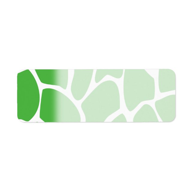 Etiqueta Girafa Impressão Pattern em Jungle Green. (Frente)