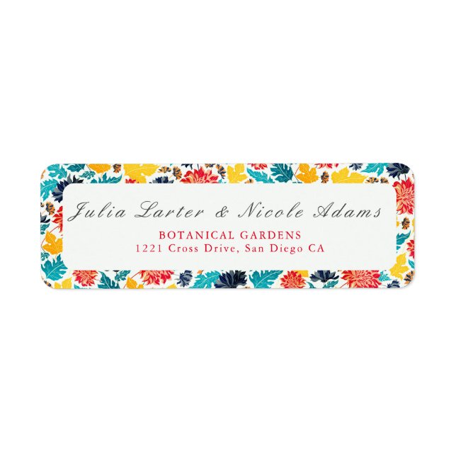 Etiqueta Girassóis Amarelo Azul Natural Aquarela Casamento (Frente)