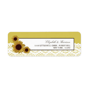 Etiqueta Girassóis e Vintage Lace Weds