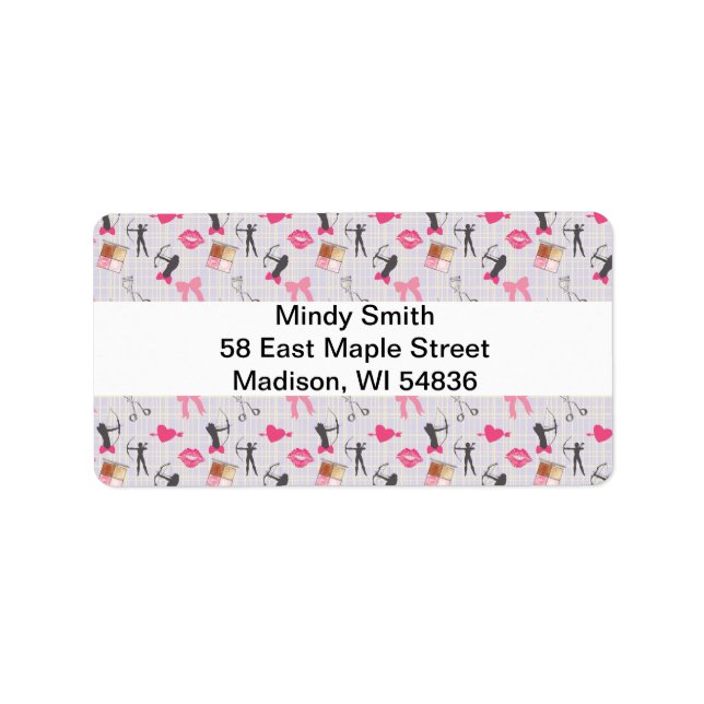 Etiqueta Girls Archery - Girly Hearts and Makeup (Frente)