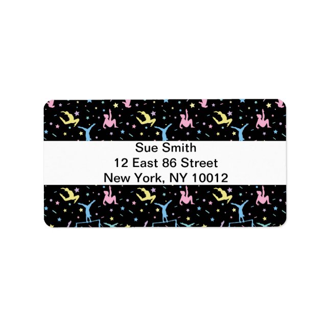 Etiqueta Girls Gymnastics Mulheres Gymnasts de Estrelas (Frente)