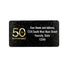 Etiqueta Glam Dourado 50º Aniversário