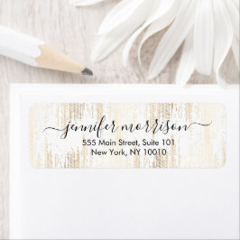 Etiqueta Glam Script Dourada Chuva Confetti