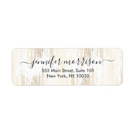 Etiqueta Glam Script Dourada Chuva Confetti