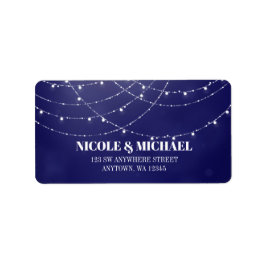 Etiqueta Glam White Fairy Luz Azul