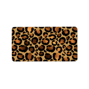Etiqueta Glama Animal Selvagem Das Manchas Castanhosas-Leop