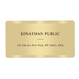 Etiqueta Glamorous Dourado Modelo Elegante