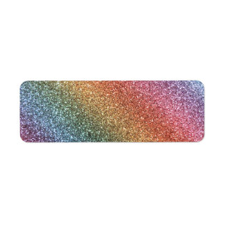 Etiqueta Glitter arco-íris