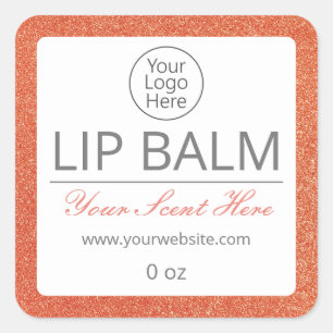 Etiqueta Glitter do Logotipo do Balm Dourado de Li