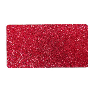 Etiqueta Glitter vermelho