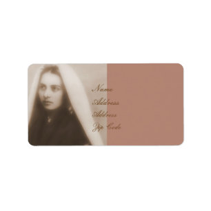 Etiqueta glória para o santo bernadette
