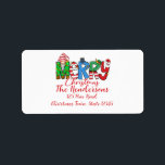 Etiqueta Gnome, Merry Christmas,<br><div class="desc">So cute, Gnome Merry Christmas, is perfect for all your packages</div>