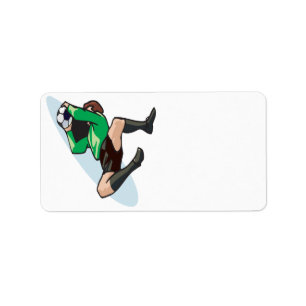 Etiqueta Goalie do futebol