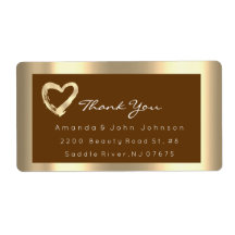 Gold Heart Browns Quadro Casamento Resposta RSVP