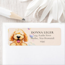 Goldendoodle Labradoodle Dog Endereço Personalizad