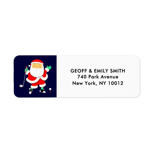 Etiqueta Golf Christmas Holiday Label (Frente)