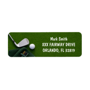 Etiqueta Golfe com Nome para golfista 