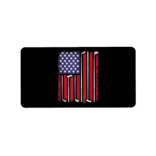 Etiqueta Golfe Engraçado Bandeira Americana Golf Player Vin