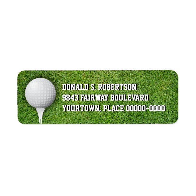 Etiqueta Golfe na grama (Frente)