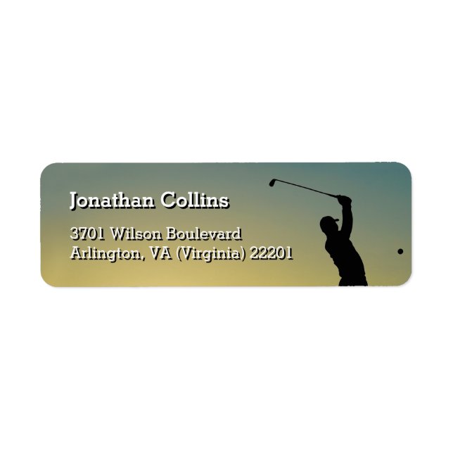 Etiqueta Golfe Personalizado | Esporte (Frente)