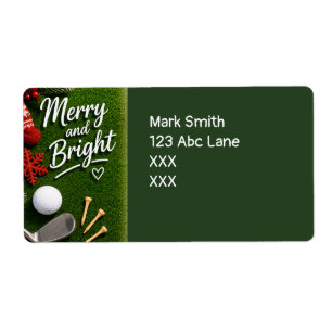 Etiqueta Golfe tema de Natal