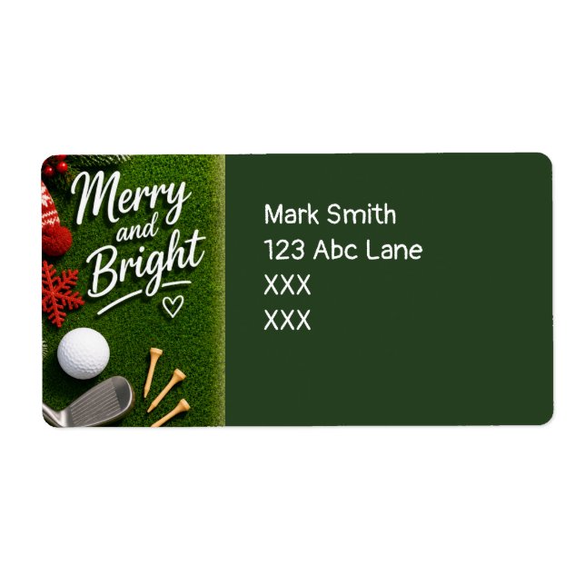 Etiqueta Golfe tema de Natal (Frente)