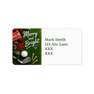 Etiqueta Golfe tema de Natal