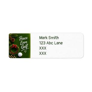 Etiqueta Golfe tema de Natal