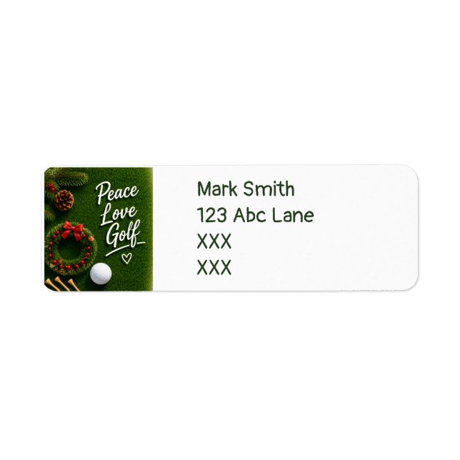 Etiqueta Golfe tema de Natal (Frente)