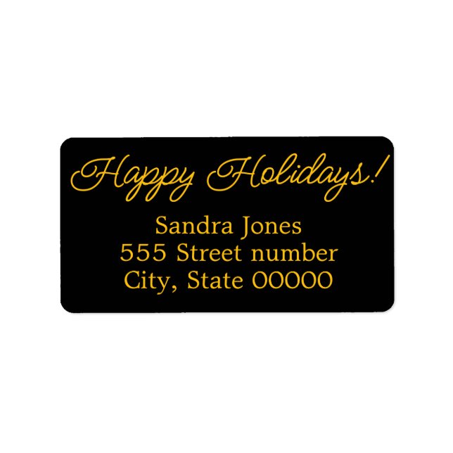 Etiqueta Gorgeous address labels happy holidays (Frente)