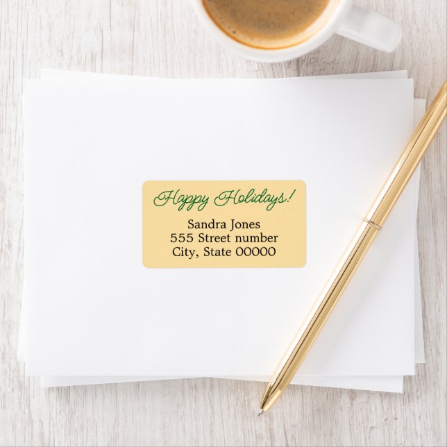 Etiqueta Gorgeous address labels happy holidays (Insitu)