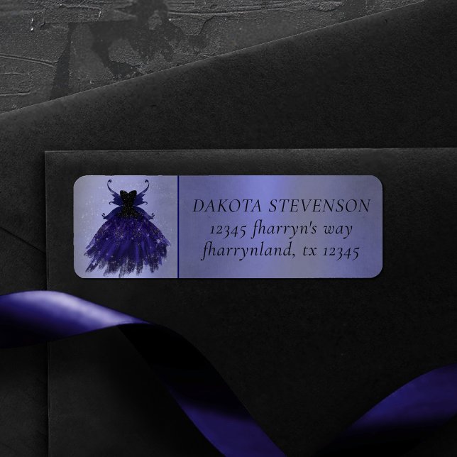 Etiqueta Gothic Fairy Indigo Gown | Endereço Real Roxo (Criador carregado)